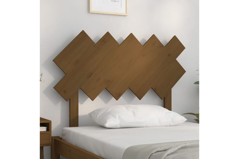 beBasic sengegærde 104x3x80,5 cm massivt fyrretræ gyldenbrun - Brun - Møbler - Senge - Sengetilbehør & sengegavl - Sengegavle