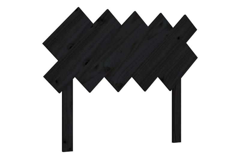 beBasic sengegærde 104x3x80,5 cm massivt fyrretræ sort - Sort - Sengegavle