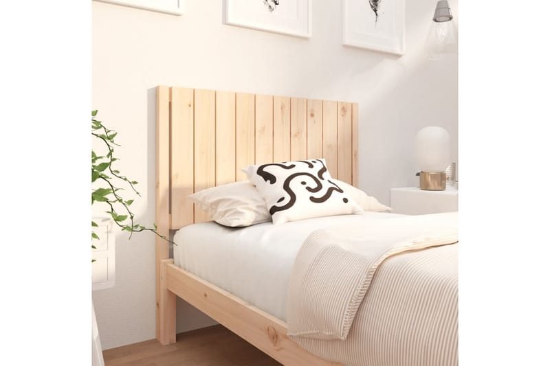 beBasic sengegærde 105,5x4x100 cm massivt fyrretræ - Brun - Møbler - Senge - Sengetilbehør & sengegavl - Sengegavle