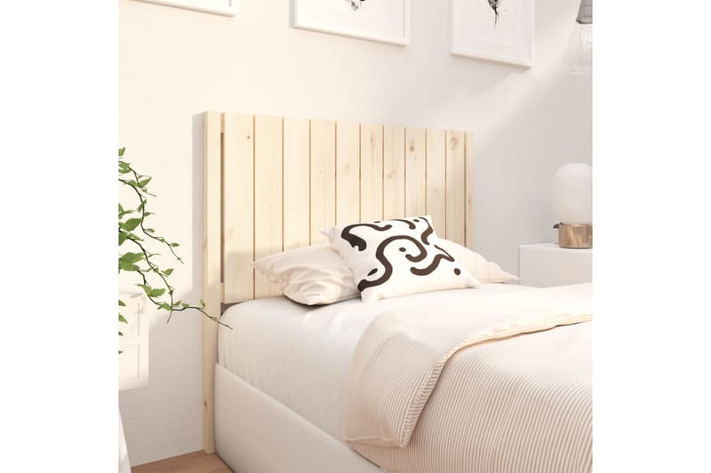 beBasic sengegærde 105,5x4x100 cm massivt fyrretræ - Brun - Møbler - Senge - Sengetilbehør & sengegavl - Sengegavle
