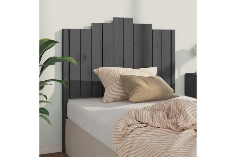 beBasic sengegærde 106x4x110 cm massivt fyrretræ grå - GrÃ¥ - Møbler - Senge - Sengetilbehør & sengegavl - Sengegavle