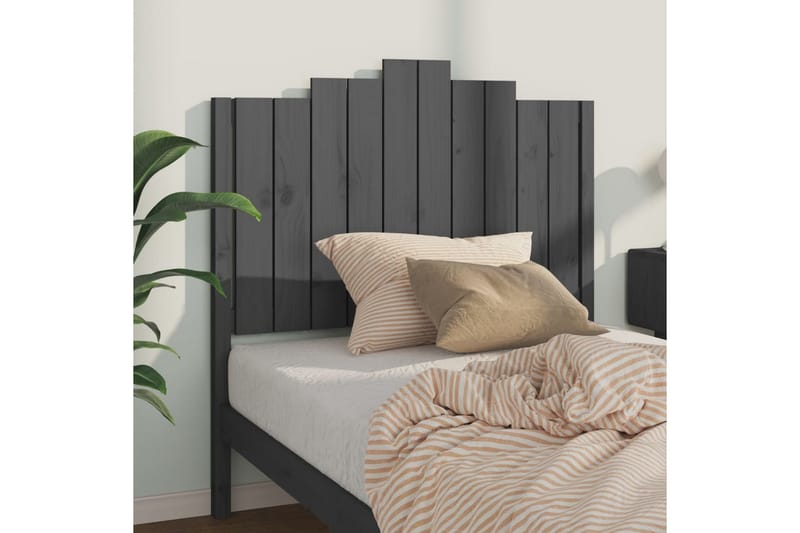 beBasic sengegærde 106x4x110 cm massivt fyrretræ grå - GrÃ¥ - Møbler - Senge - Sengetilbehør & sengegavl - Sengegavle
