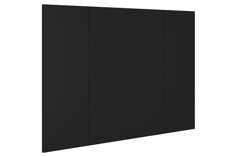 beBasic sengegærde 120x1,5x80 cm konstrueret træ sort - Sort - Sengegavle