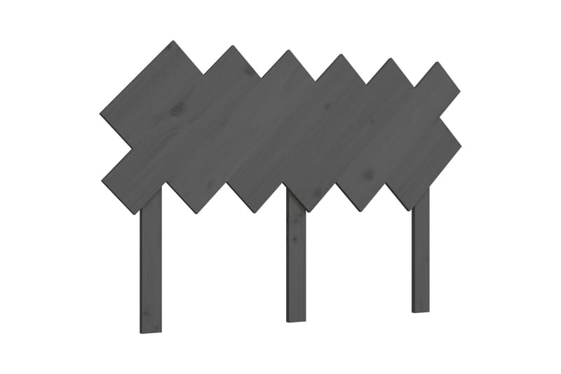beBasic sengegærde 122,5x3x80,5 cm massivt fyrretræ grå - GrÃ¥ - Møbler - Senge - Sengetilbehør & sengegavl - Sengegavle