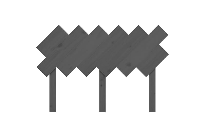 beBasic sengegærde 122,5x3x80,5 cm massivt fyrretræ grå - GrÃ¥ - Møbler - Senge - Sengetilbehør & sengegavl - Sengegavle