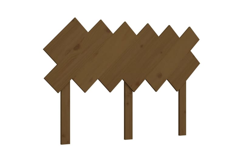 beBasic sengegærde 122,5x3x80,5 cm massivt fyrretræ gyldenbrun - Brun - Møbler - Senge - Sengetilbehør & sengegavl - Sengegavle