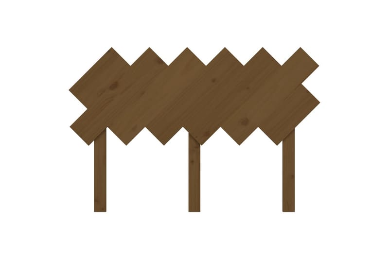 beBasic sengegærde 122,5x3x80,5 cm massivt fyrretræ gyldenbrun - Brun - Møbler - Senge - Sengetilbehør & sengegavl - Sengegavle
