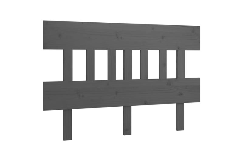 beBasic sengegærde 123,5x3x81 cm massivt fyrretræ grå - GrÃ¥ - Møbler - Senge - Sengetilbehør & sengegavl - Sengegavle