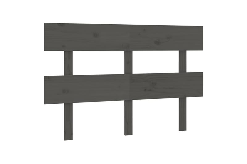 beBasic sengegærde 124x3x81 cm massivt fyrretræ grå - GrÃ¥ - Møbler - Senge - Sengetilbehør & sengegavl - Sengegavle