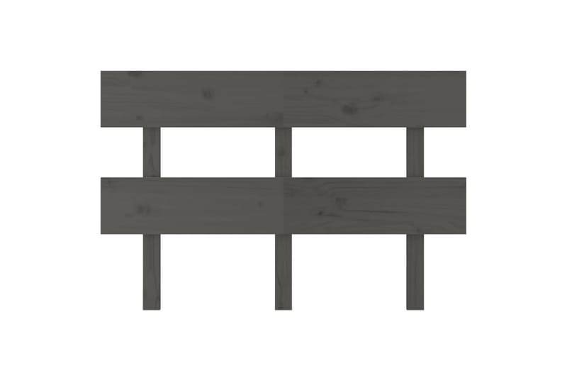 beBasic sengegærde 124x3x81 cm massivt fyrretræ grå - GrÃ¥ - Møbler - Senge - Sengetilbehør & sengegavl - Sengegavle