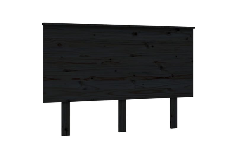beBasic sengegærde 124x6x82,5 cm massivt fyrretræ sort - Sort - Møbler - Senge - Sengetilbehør & sengegavl - Sengegavle