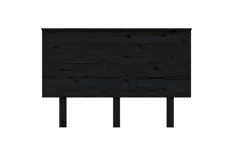 beBasic sengegærde 124x6x82,5 cm massivt fyrretræ sort - Sort - Møbler - Senge - Sengetilbehør & sengegavl - Sengegavle