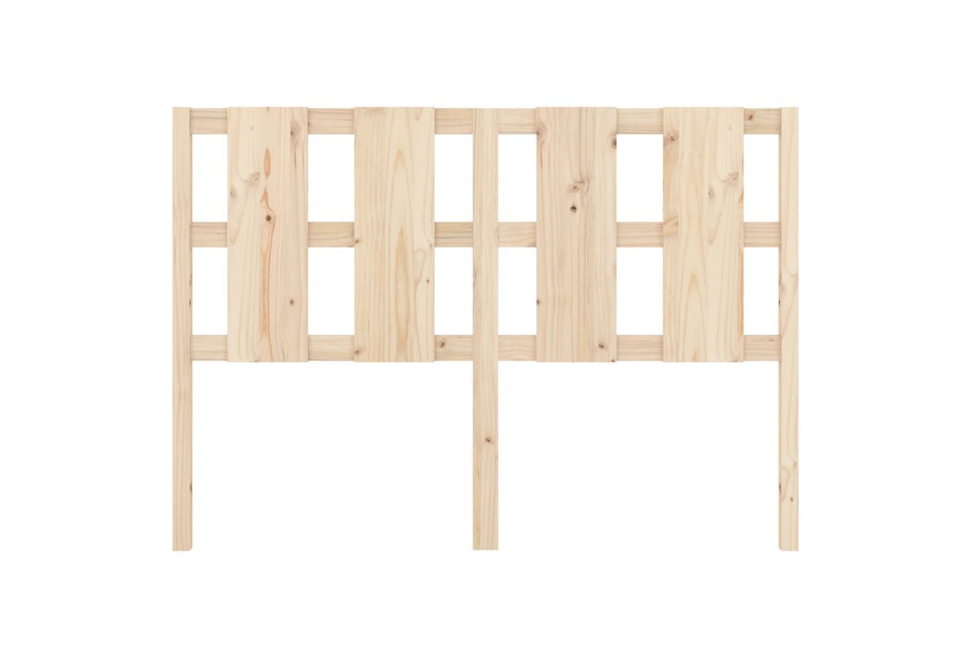 beBasic sengegærde 125,5x4x100 cm massivt fyrretræ - Brun - Møbler - Senge - Sengetilbehør & sengegavl - Sengegavle