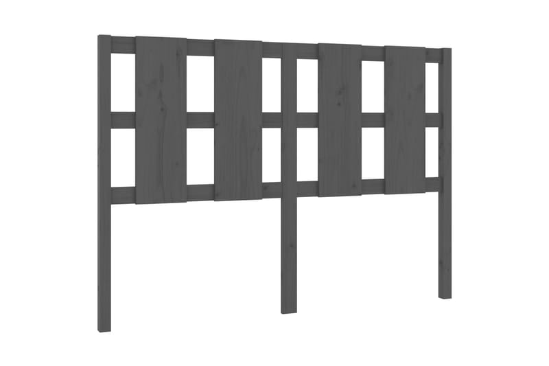beBasic sengegærde 125,5x4x100 cm massivt fyrretræ grå - GrÃ¥ - Møbler - Senge - Sengetilbehør & sengegavl - Sengegavle