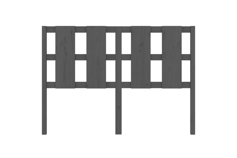 beBasic sengegærde 125,5x4x100 cm massivt fyrretræ grå - GrÃ¥ - Møbler - Senge - Sengetilbehør & sengegavl - Sengegavle