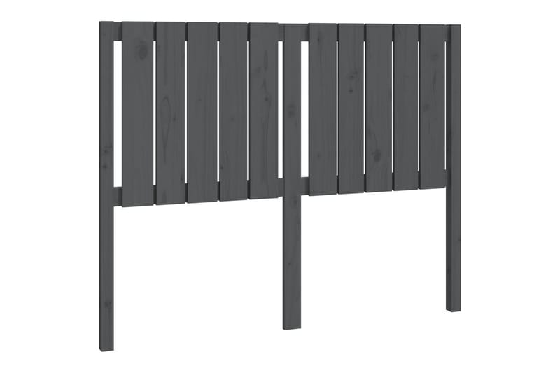 beBasic sengegærde 125,5x4x100 cm massivt fyrretræ grå - GrÃ¥ - Møbler - Senge - Sengetilbehør & sengegavl - Sengegavle