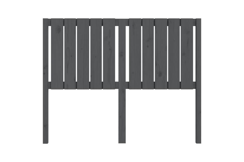 beBasic sengegærde 125,5x4x100 cm massivt fyrretræ grå - GrÃ¥ - Møbler - Senge - Sengetilbehør & sengegavl - Sengegavle