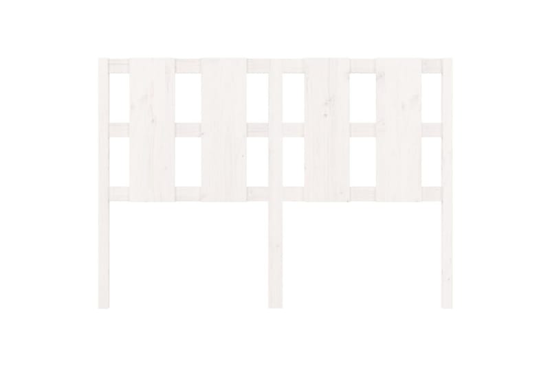 beBasic sengegærde 125,5x4x100 cm massivt fyrretræ hvid - Hvid - Sengegavle