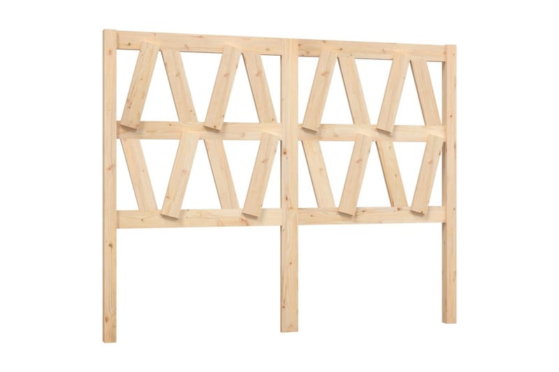 beBasic sengegærde 126x4x100 cm massivt fyrretræ - Brun - Møbler - Senge - Sengetilbehør & sengegavl - Sengegavle