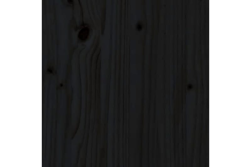 beBasic sengegærde 126x4x100 cm massivt fyrretræ sort - Sort - Sengegavle