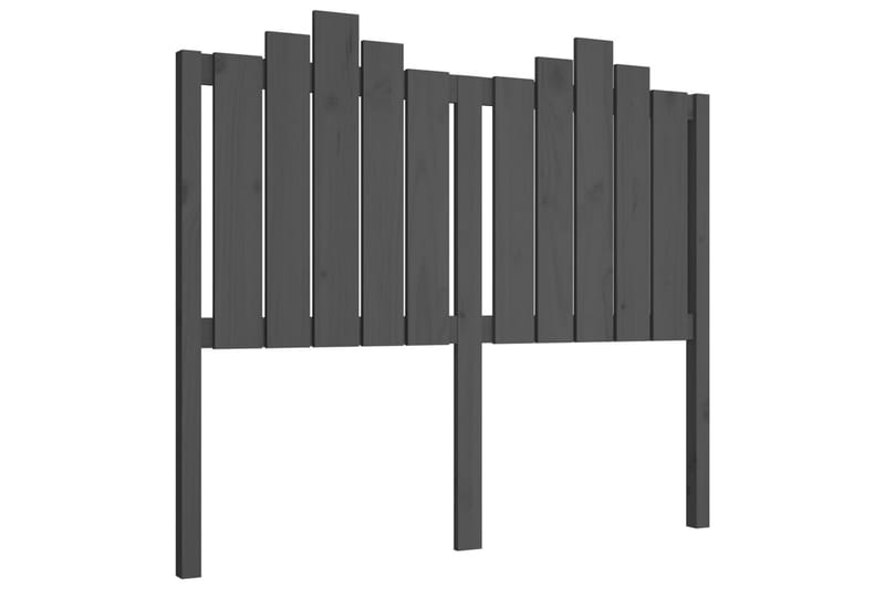 beBasic sengegærde 126x4x110 cm massivt fyrretræ grå - GrÃ�¥ - Sengegavle