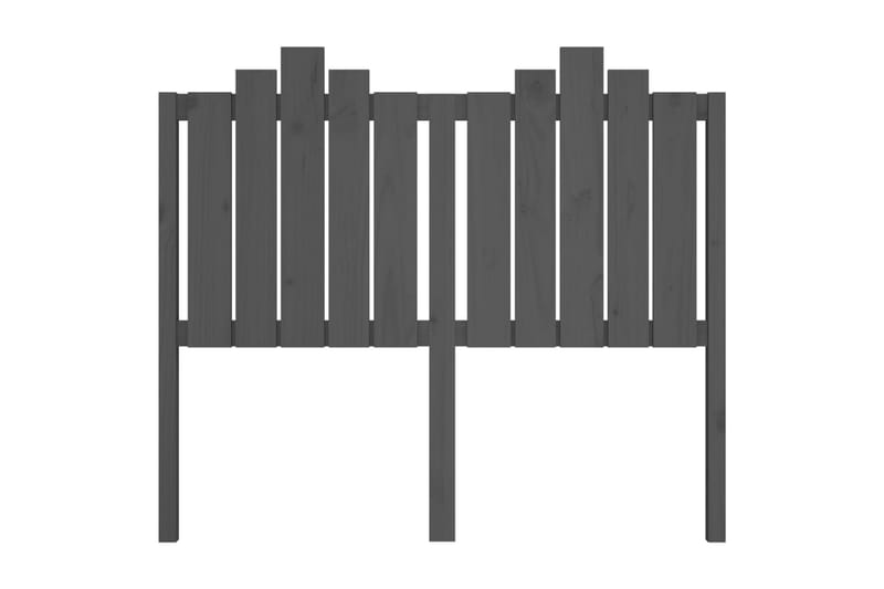 beBasic sengegærde 126x4x110 cm massivt fyrretræ grå - GrÃ¥ - Møbler - Senge - Sengetilbehør & sengegavl - Sengegavle