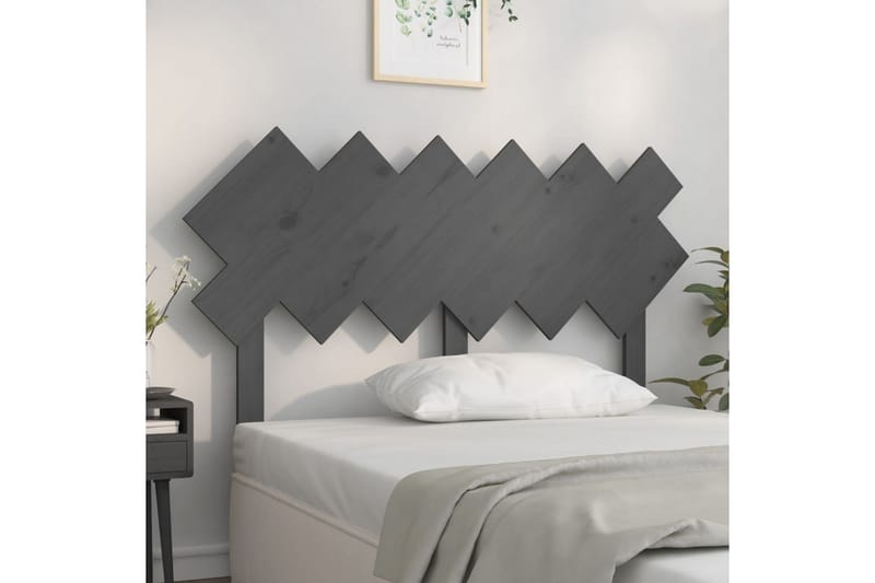 beBasic sengegærde 132x3x81 cm massivt fyrretræ grå - GrÃ¥ - Møbler - Senge - Sengetilbehør & sengegavl - Sengegavle