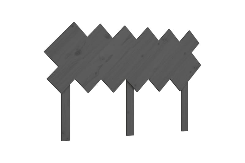 beBasic sengegærde 132x3x81 cm massivt fyrretræ grå - GrÃ¥ - Møbler - Senge - Sengetilbehør & sengegavl - Sengegavle