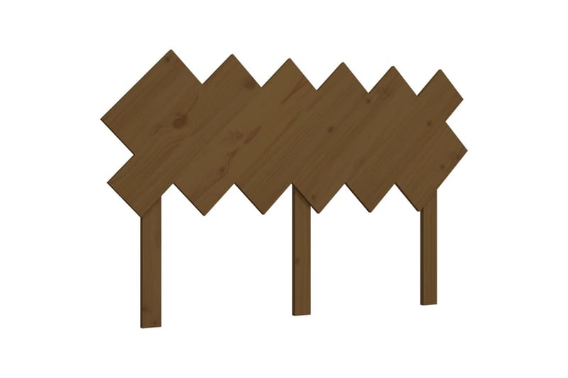 beBasic sengegærde 132x3x81 cm massivt fyrretræ gyldenbrun - Brun - Sengegavle