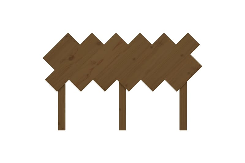 beBasic sengegærde 132x3x81 cm massivt fyrretræ gyldenbrun - Brun - Møbler - Senge - Sengetilbehør & sengegavl - Sengegavle