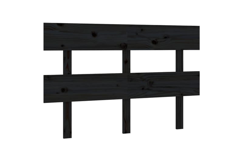 beBasic sengegærde 138x3x81 cm massivt fyrretræ sort - Sort - Møbler - Senge - Sengetilbehør & sengegavl - Sengegavle