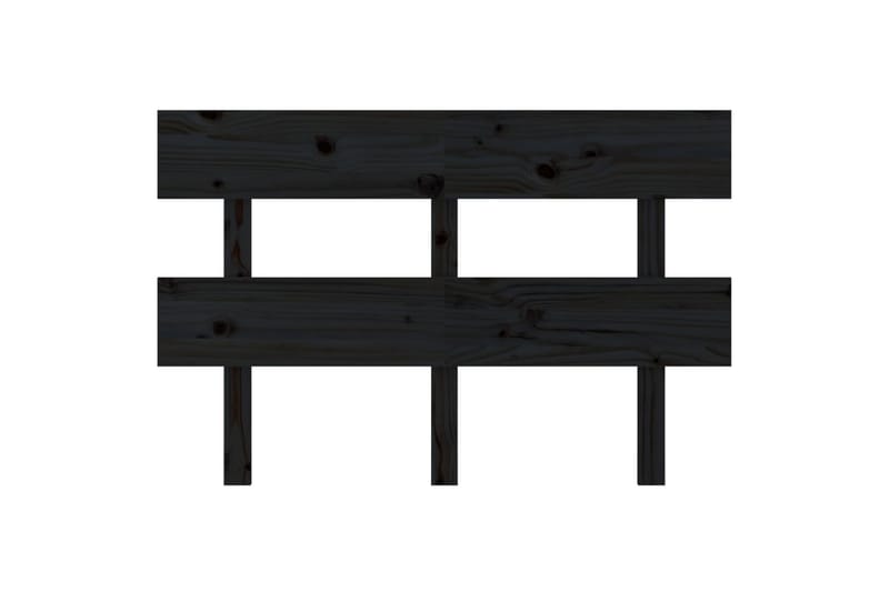 beBasic sengegærde 138x3x81 cm massivt fyrretræ sort - Sort - Møbler - Senge - Sengetilbehør & sengegavl - Sengegavle