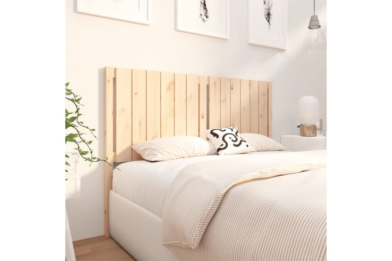 beBasic sengegærde 140,5x4x100 cm massivt fyrretræ - Brun - Møbler - Senge - Sengetilbehør & sengegavl - Sengegavle