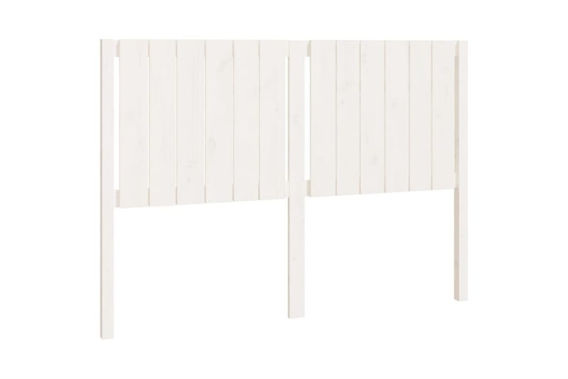 beBasic sengegærde 140,5x4x100 cm massivt fyrretræ hvid - Hvid - Møbler - Senge - Sengetilbehør & sengegavl - Sengegavle