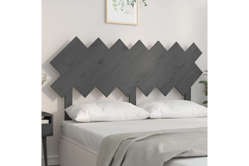 beBasic sengegærde 141x3x80,5 cm massivt fyrretræ grå - GrÃ¥ - Møbler - Senge - Sengetilbehør & sengegavl - Sengegavle