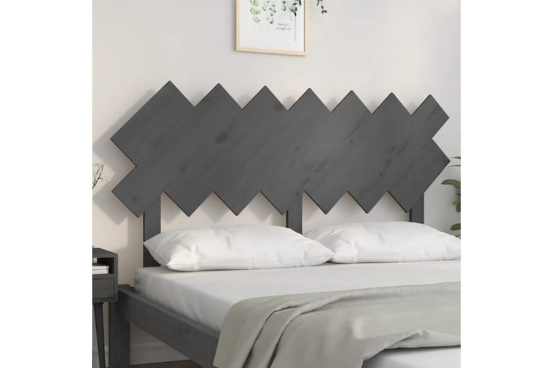 beBasic sengegærde 141x3x80,5 cm massivt fyrretræ grå - GrÃ¥ - Møbler - Senge - Sengetilbehør & sengegavl - Sengegavle