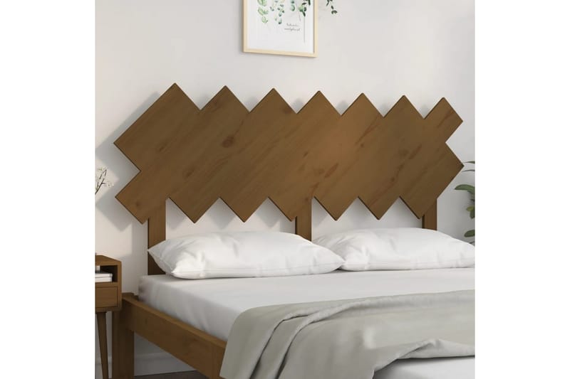 beBasic sengegærde 141x3x80,5 cm massivt fyrretræ gyldenbrun - Brun - Møbler - Senge - Sengetilbehør & sengegavl - Sengegavle