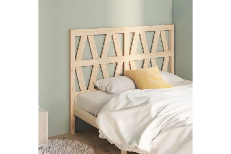 beBasic sengegærde 141x4x100 cm massivt fyrretræ - Brun - Møbler - Senge - Sengetilbehør & sengegavl - Sengegavle