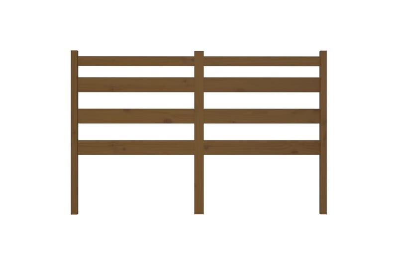 beBasic sengegærde 141x4x100 cm massivt fyrretræ gyldenbrun - Brun - Møbler - Senge - Sengetilbehør & sengegavl - Sengegavle