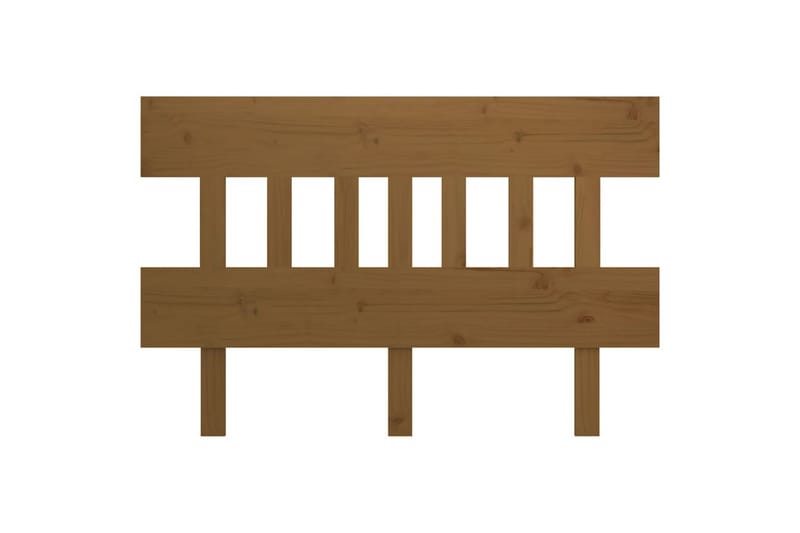 beBasic sengegærde 143,5x3x81 cm massivt fyrretræ gyldenbrun - Brun - Møbler - Senge - Sengetilbehør & sengegavl - Sengegavle