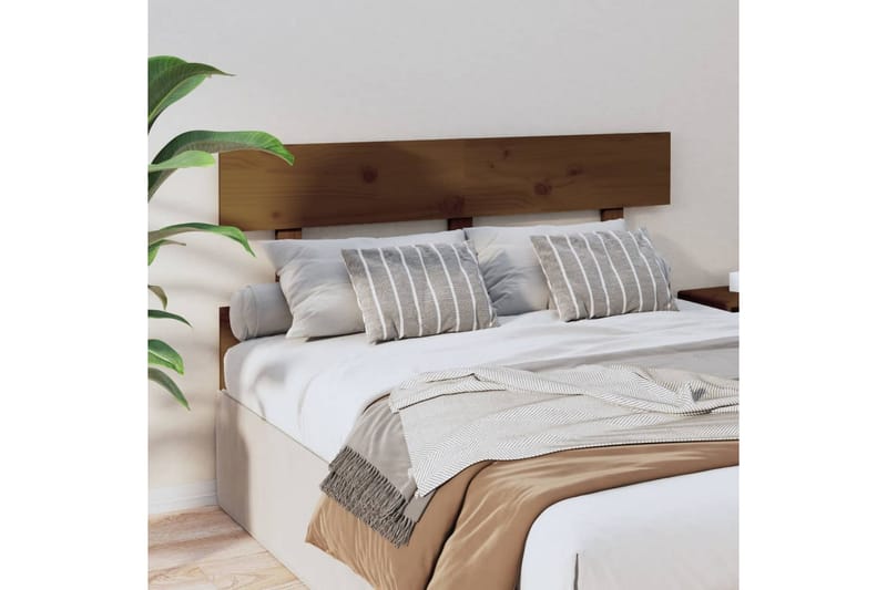 beBasic sengegærde 144x3x81 cm massivt fyrretræ gyldenbrun - Brun - Møbler - Senge - Sengetilbehør & sengegavl - Sengegavle