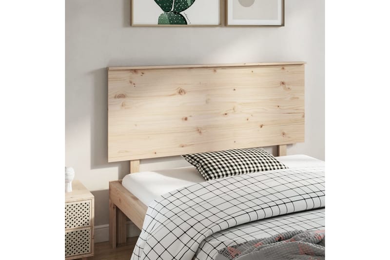beBasic sengegærde 144x6x82,5 cm massivt fyrretræ - Brun - Møbler - Senge - Sengetilbehør & sengegavl - Sengegavle