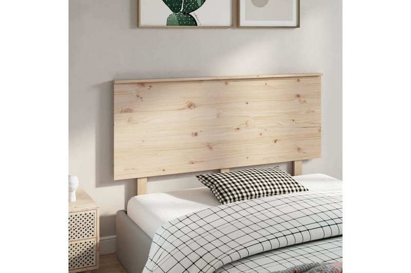 beBasic sengegærde 144x6x82,5 cm massivt fyrretræ - Brun - Møbler - Senge - Sengetilbehør & sengegavl - Sengegavle