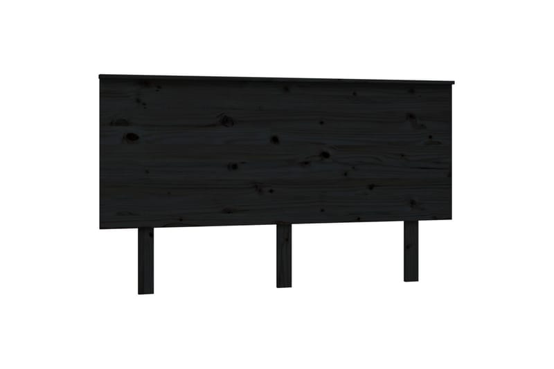 beBasic sengegærde 144x6x82,5 cm massivt fyrretræ sort - Sort - Sengegavle