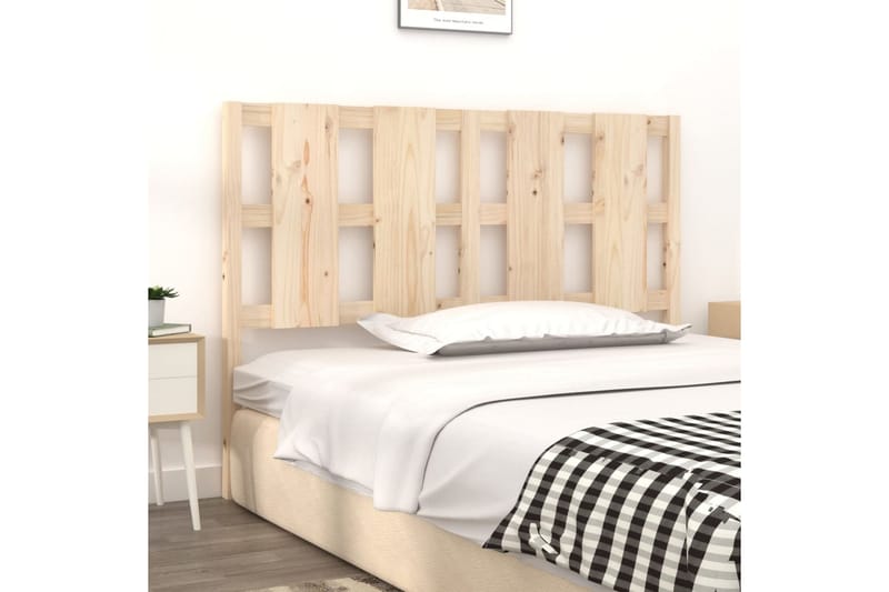 beBasic sengegærde 145,5x4x100 cm massivt fyrretræ - Brun - Møbler - Senge - Sengetilbehør & sengegavl - Sengegavle