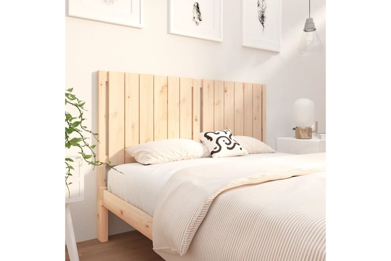 beBasic sengegærde 145,5x4x100 cm massivt fyrretræ - Brun - Møbler - Senge - Sengetilbehør & sengegavl - Sengegavle