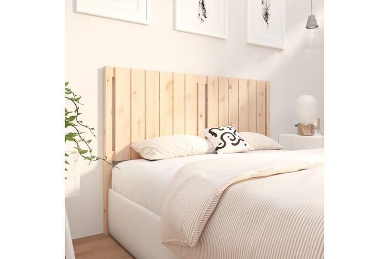 beBasic sengegærde 145,5x4x100 cm massivt fyrretræ - Brun - Møbler - Senge - Sengetilbehør & sengegavl - Sengegavle
