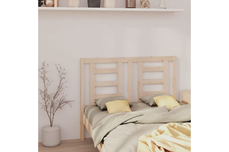 beBasic sengegærde 146x4x100 cm massivt fyrretræ - Brun - Møbler - Senge - Sengetilbehør & sengegavl - Sengegavle