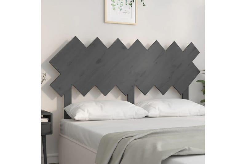 beBasic sengegærde 151,5x3x81 cm massivt fyrretræ grå - GrÃ¥ - Møbler - Senge - Sengetilbehør & sengegavl - Sengegavle