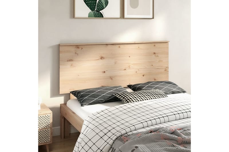 beBasic sengegærde 154x6x82,5 cm massivt fyrretræ - Brun - Møbler - Senge - Sengetilbehør & sengegavl - Sengegavle